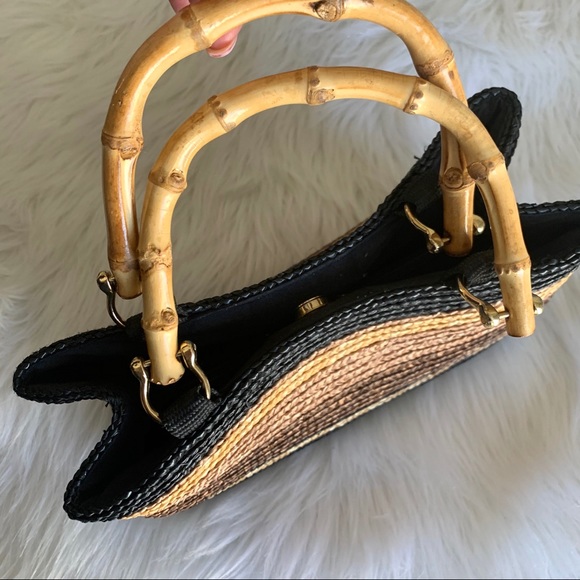 Sonoma Rattan Bamboo Handle Purse - Picture 9 of 16